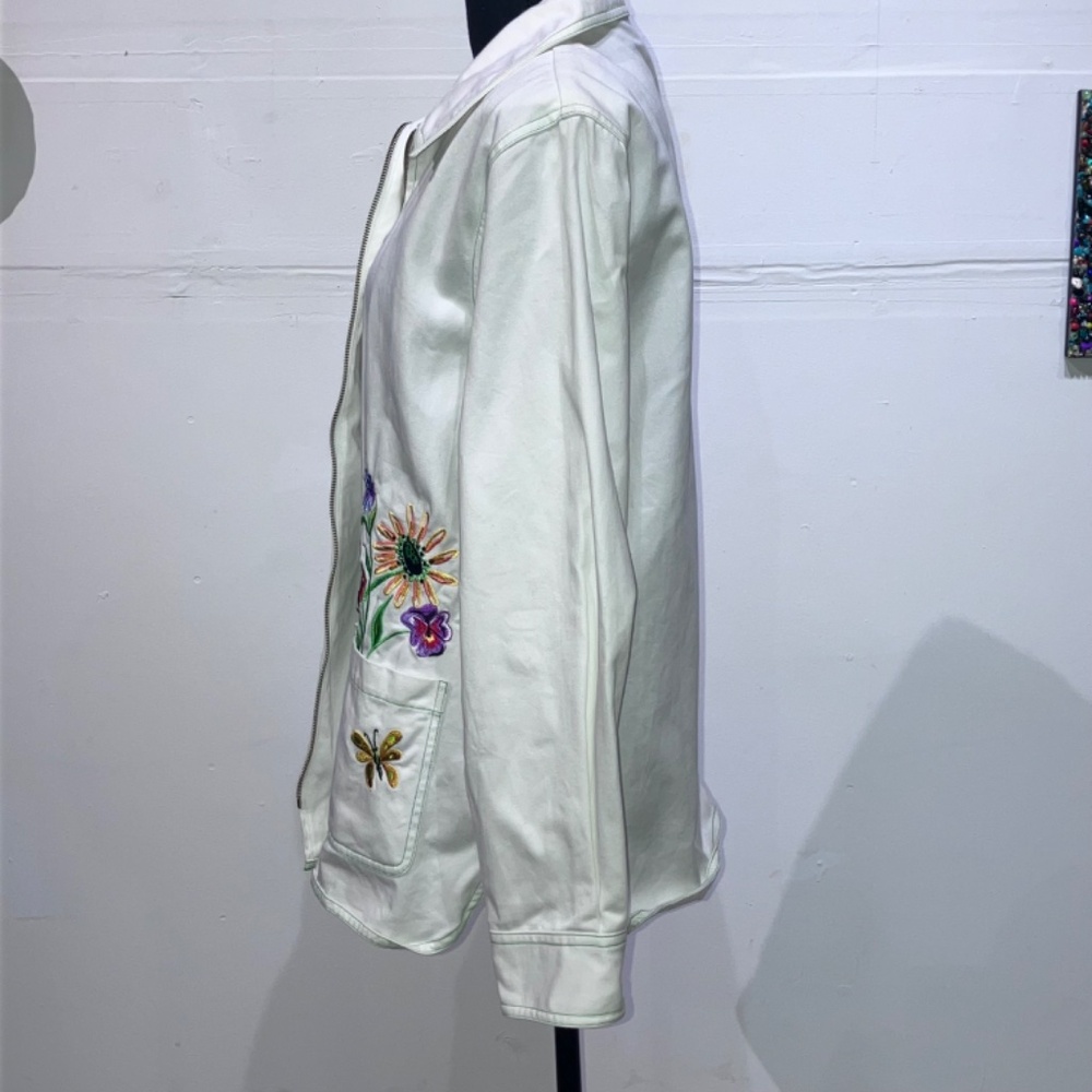 Bob Mackey White denim embroidered jacket - Picture 6 of 12